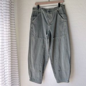 Free people green pants. Size 10